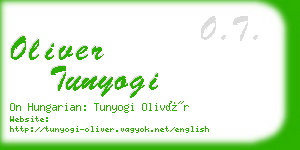 oliver tunyogi business card